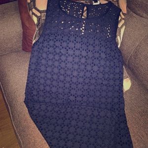 Navy Blue Sleeveless Dress